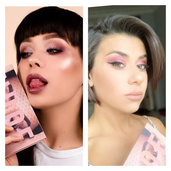 HUDA BEAUTY Nude Eyeshadow Palette with Pink and Gold Shades - Picture 8 of 14